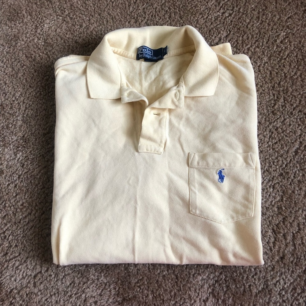 Yellow polo shirt
